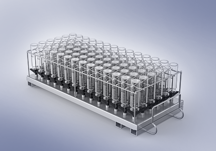 20ml顶空瓶注射式清洗篮架-84位十字托